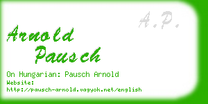 arnold pausch business card